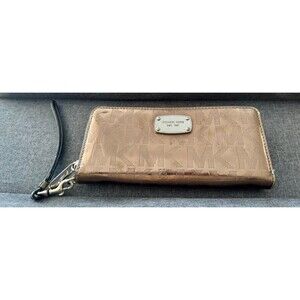 Michael Kors zip around Metallic Wallet